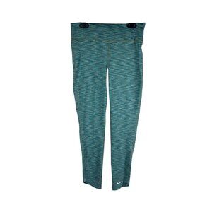 Nike One‎ Girls High-Rise Full-Length Leggings Large Blue/Green Dri-Fit NEW